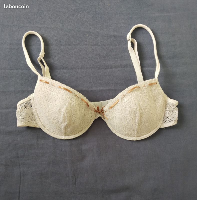 Soutien-gorge corbeille dentelle blanc 85B (image 1)