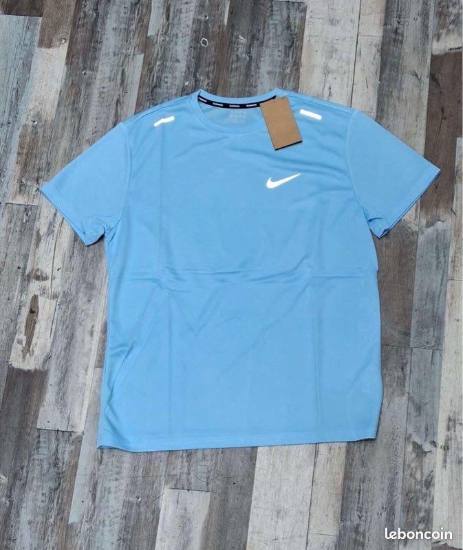 Haut Nike Running bleu clair (image 1)