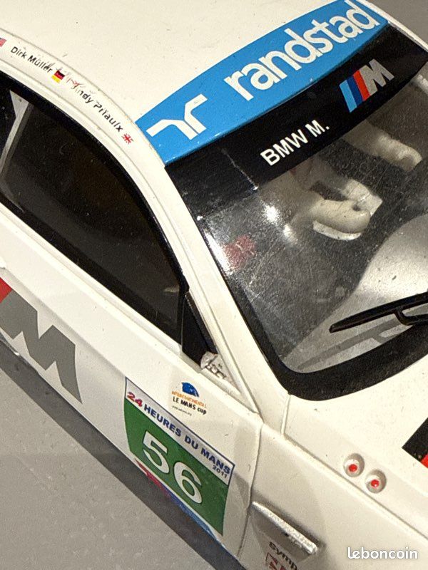 Slot car Scaleauto BMW M3 GTR GT2, N° 56, Le Mans 2011. Échelle 1/24 (image 10)