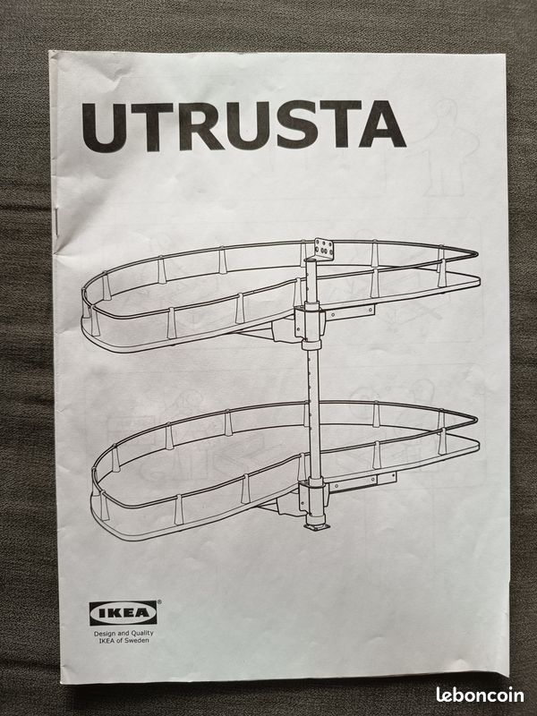 Rangement d'angle coulissant IKEA UTRUSTA pour cuisine – Complet (image 4)