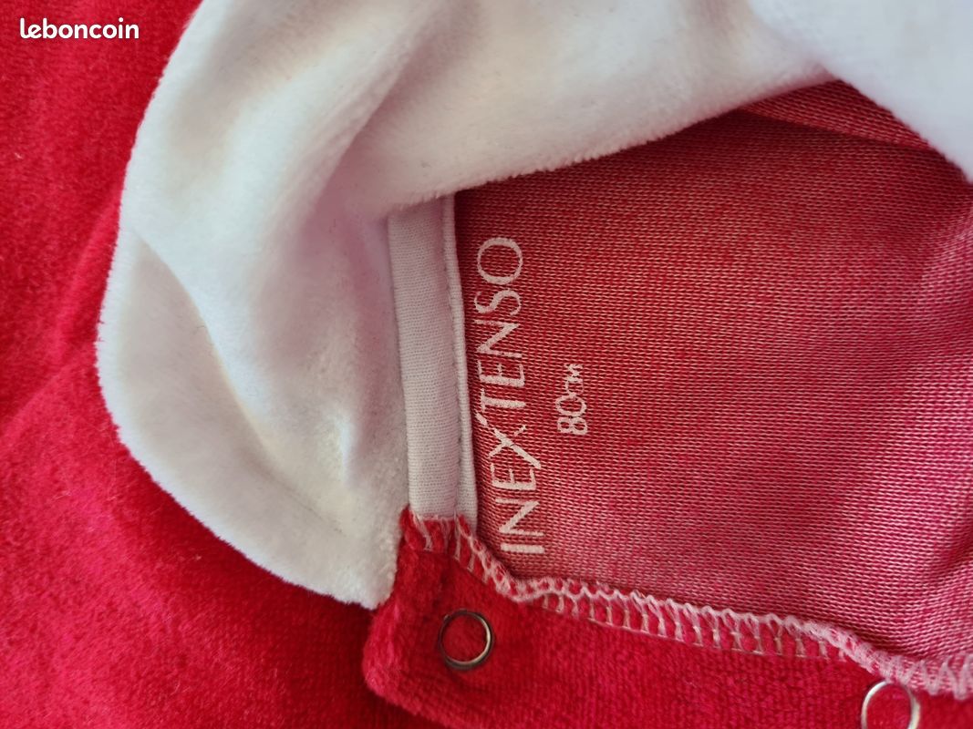 Pyjama bébé fille Noël rouge 80 cm (image 3)