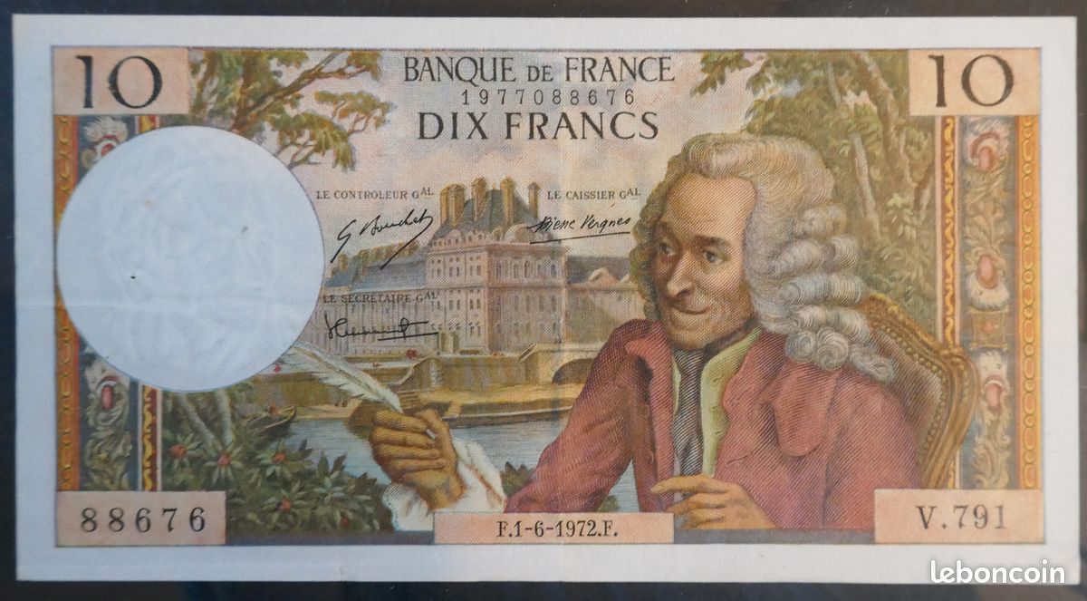 Billet collection 10 Francs Voltaire (image 1)