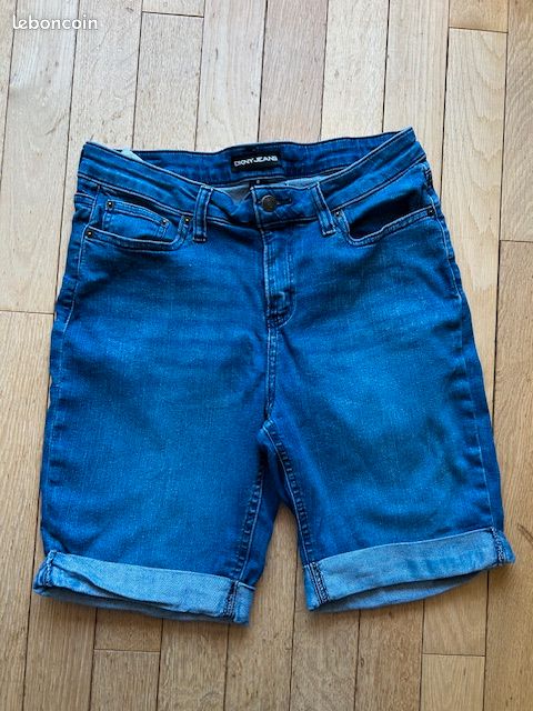 DKNY Short En Jean Kent à Taille Haute | Bleu | CI