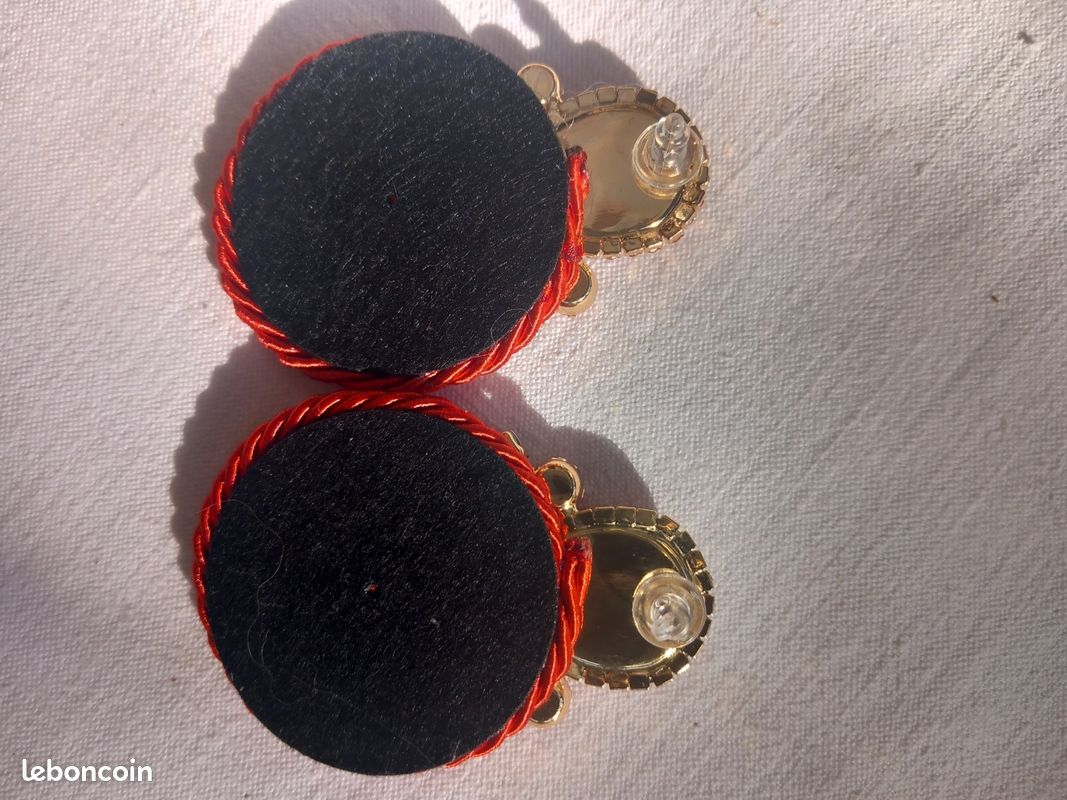Boucle D'oreille Vintage Argentée N129 - Bijou Occasion, Style Rétro