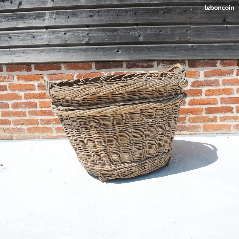 Ancien Panier de Vendanges en Osier XL (image 2)