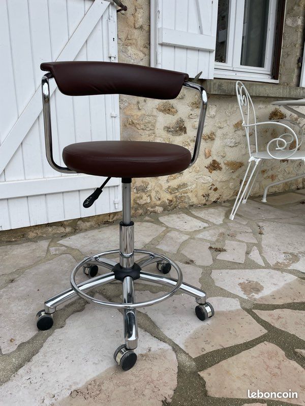 Fauteuil de bureau a roulettes vintage (image 3)