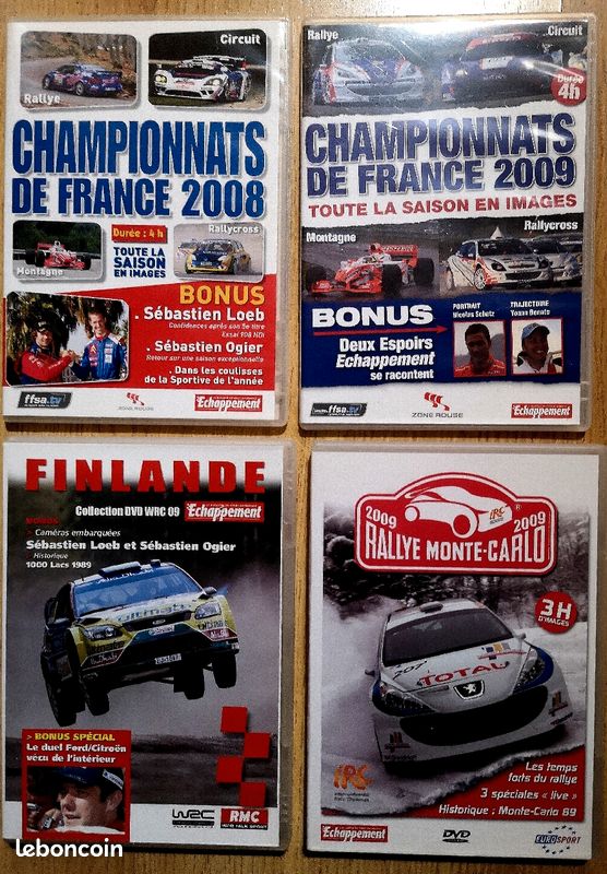 Lot DVD Échappement Rallye Circuit Monte-Carlo (image 1)