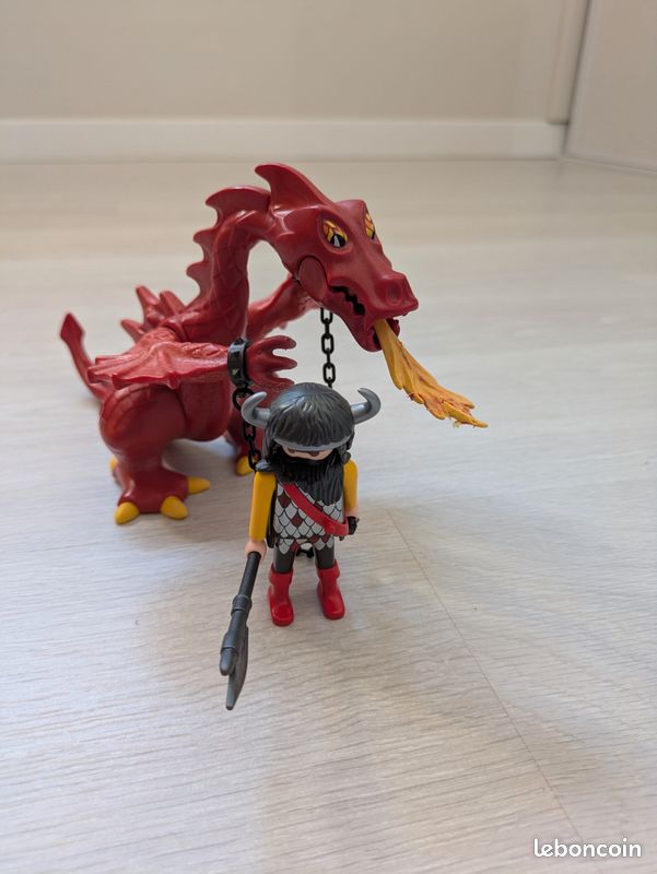 Playmobil knights chevalier et gros dragon rouge (image 2)