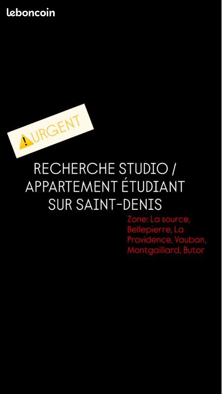 Appartement 1 pièce 15 m² · à Saint-Denis · 15 m² · 420 €/mois