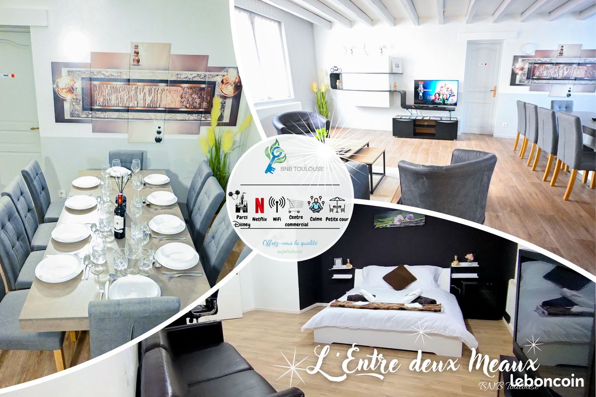 ⭐ Entre deux Meaux ⭐ Proche Disneyland Paris ⭐ 8 à 10 personnes ⭐ WiFi ⭐ 24h/24 ⭐ 7j/7 ⭐ (image 20)