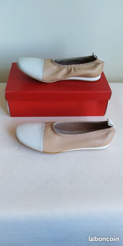 Ballerine Elizabeth Stuart - crème et blanche (image 6)