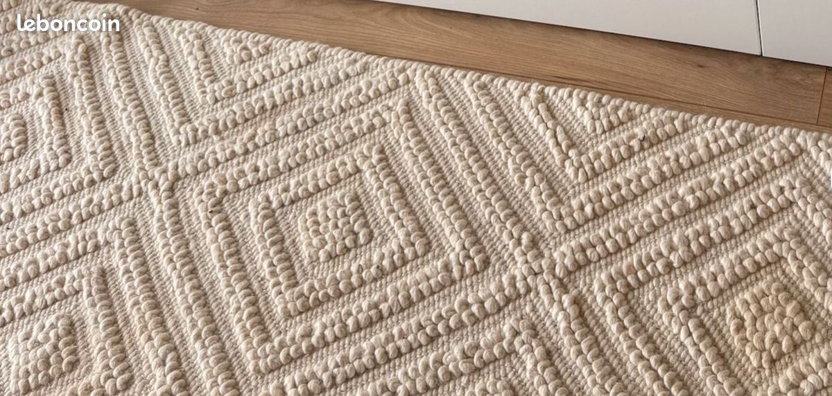Tapis en laine et coton écru 160x230 - Maison de Monde (image 2)