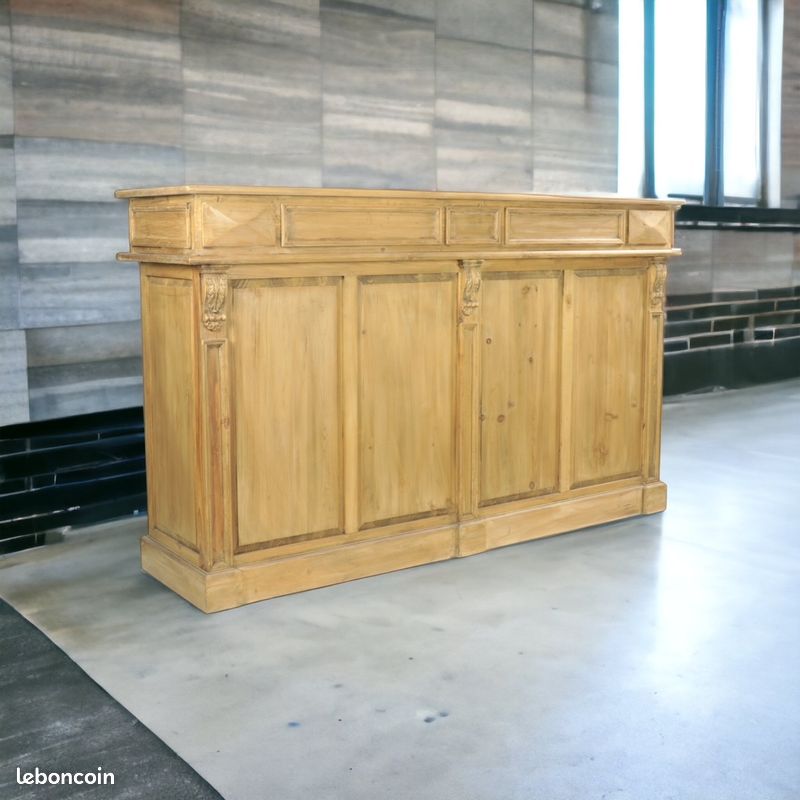 Bar / Comptoir en Bois Naturel (Neuf) - Decoduweb - Livraison Offerte (image 1)