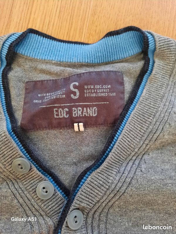 Esprit Pull Pull Edc Homme Pull Homme Gris EDC Vêtements