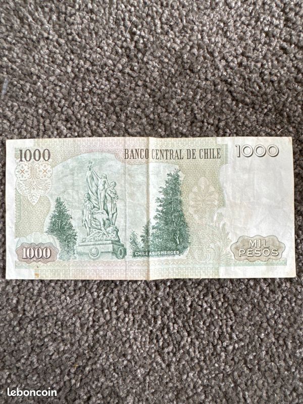 Billet de banque Chili 1000 pesos 2001 (image 2)