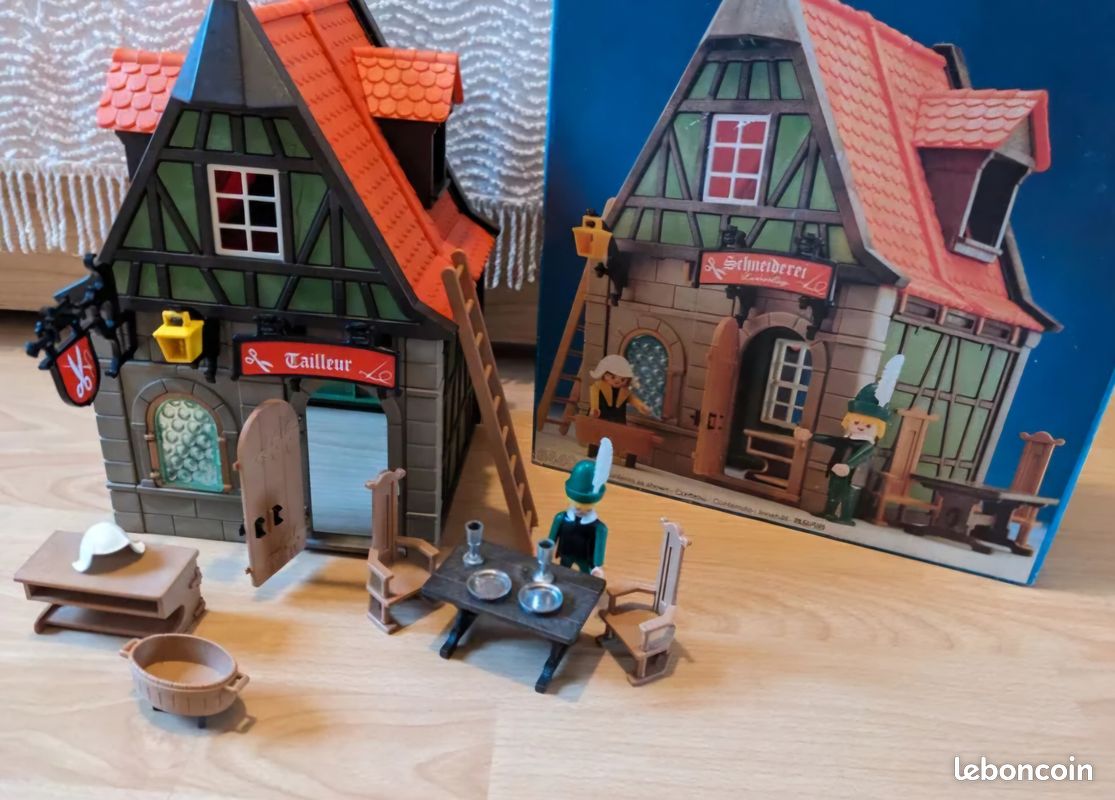 Playmobil 3440 – Maison Médiévale Vintage – COMPLÈTE Avec Boîte
