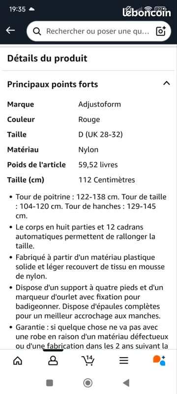 Manequin de couture Grande taille (image 3)