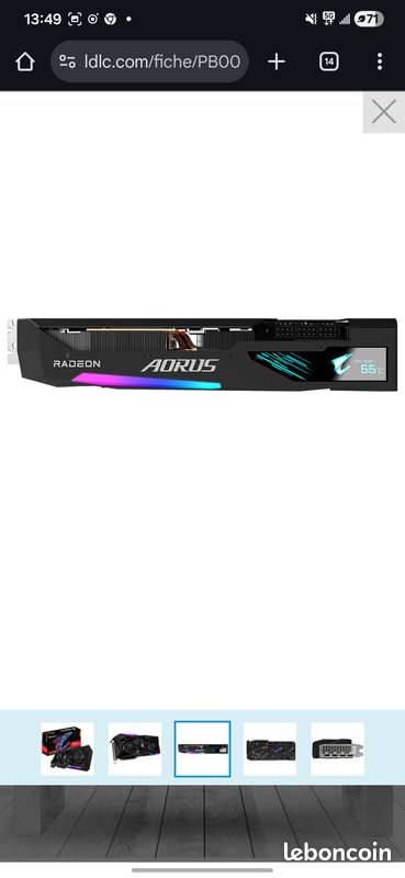 Carte graphique Rx6900xt aorus 16giga (image 2)