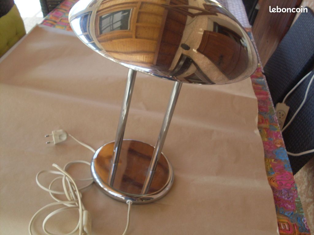 Lampe Champignon Chromée Castorama - Style Contemporain - Métal - Pour Réparation Ou Déco