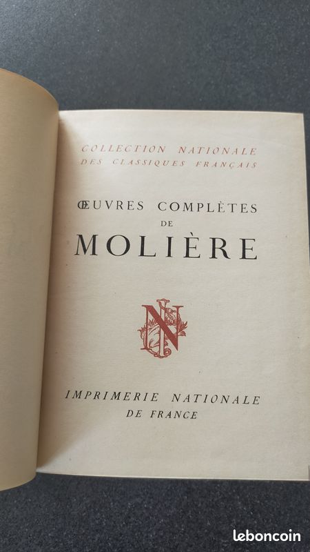 Oeuvres complètes de Molière en 11 volumes de 1949 (image 4)