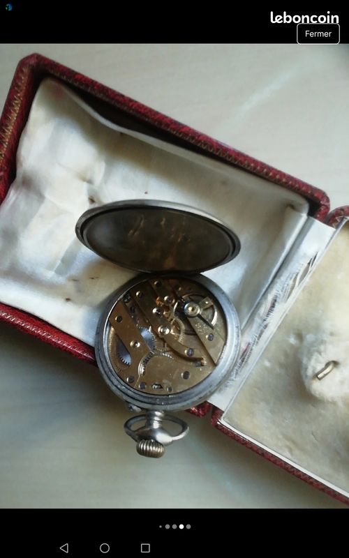 Montre à Gousset Ancienne - Boîtier En Argentan, Occasion, Sans Marque