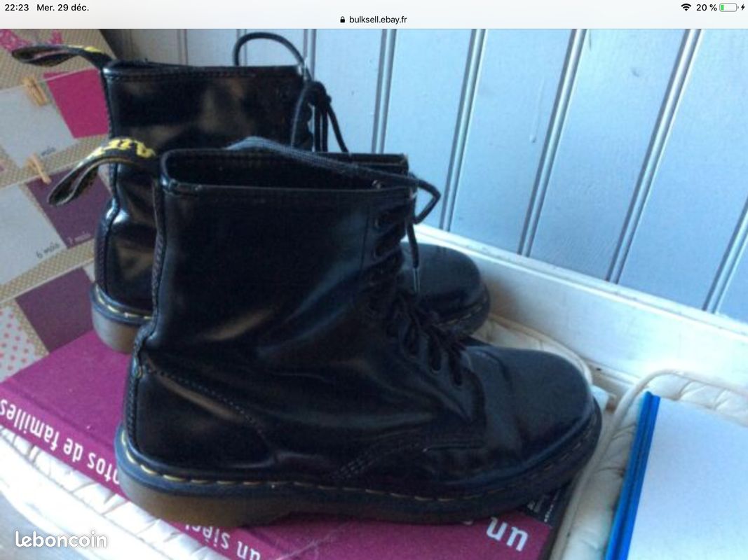 Bottines Doc Martens cuir noir .t 41 ( A /GO) (image 1)