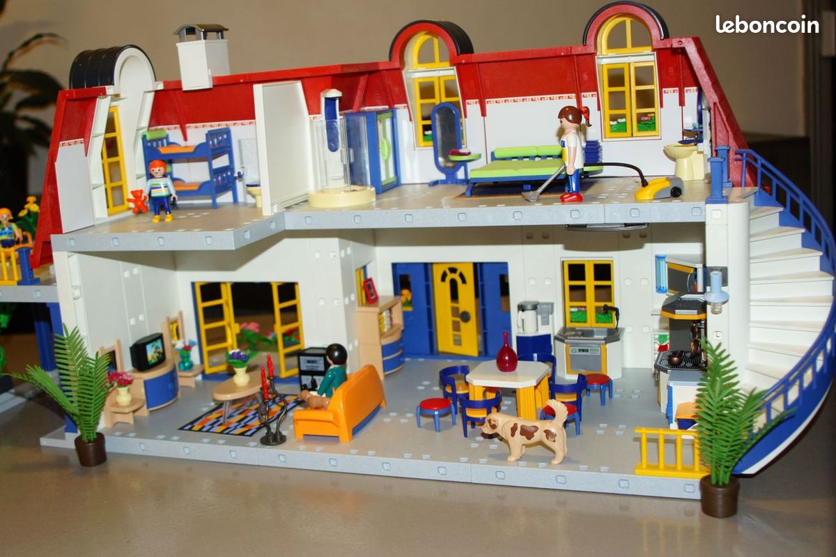 Maison moderne playmobil meublée (image 3)