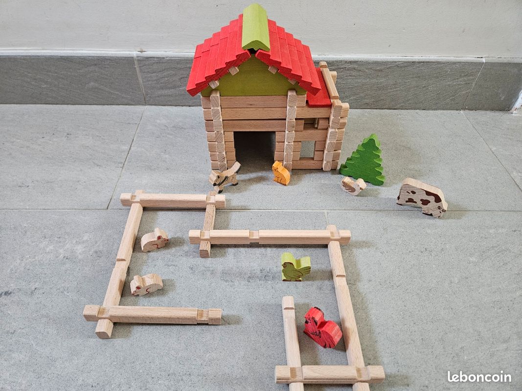 Jeu de construction en bois Ma première petite ferme Jeujura (image 4)