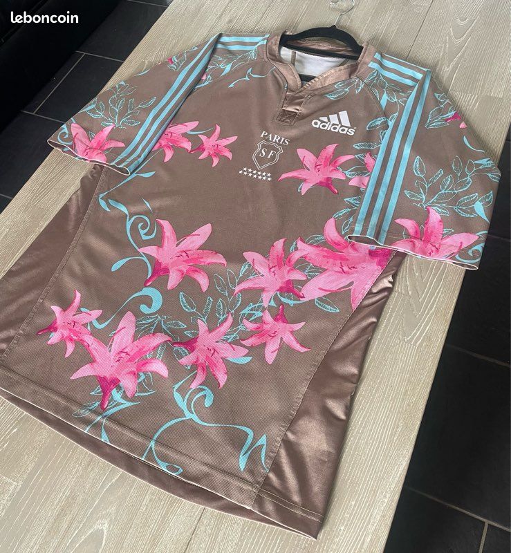 Maillot De Rugby Stade Français 2007/2008 - Rose - Taille M - Adidas