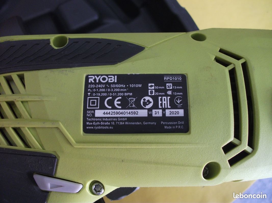 Perceuse à percussion RYOBY RDP1010. Tva sur facture (image 3)