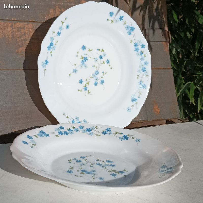 Lot de 2 Anciennes assiettes ARCOPAL Vintage 1950-1960 (image 1)