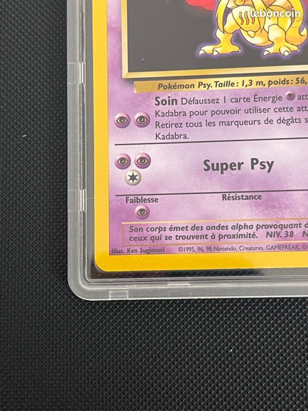 Carte Pokmon grade PCA Wizards Set de Base KADABRA 32/102 - Collection