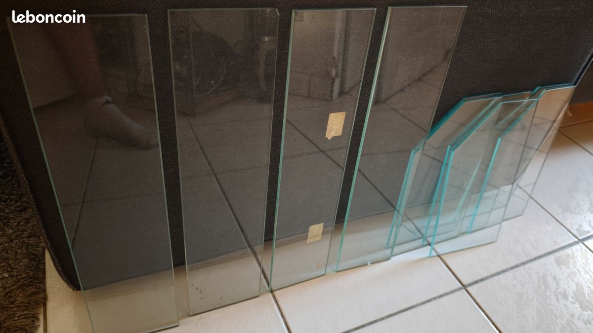 Lot de plaques d'étagères en verre transparent (bricolage / déco) (image 1)