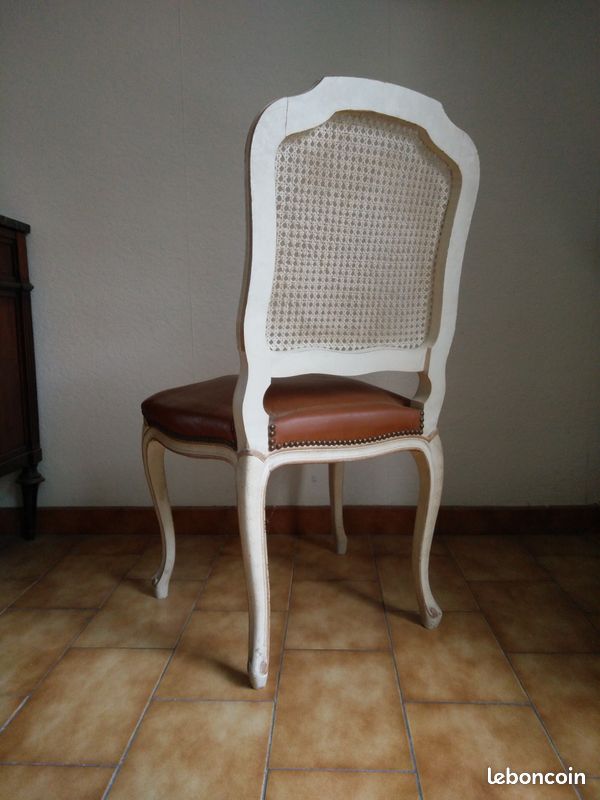 Ensemble / lot de 6 chaises de style Régence / Louis XV de qualité (image 3)