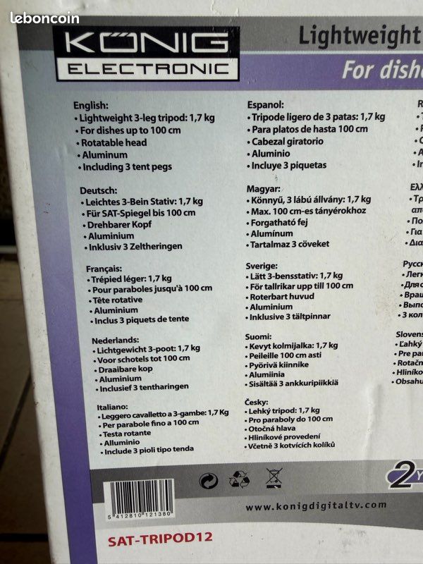 À vendre : pied / support pour appareil photo KONIG Électronique (image 2)
