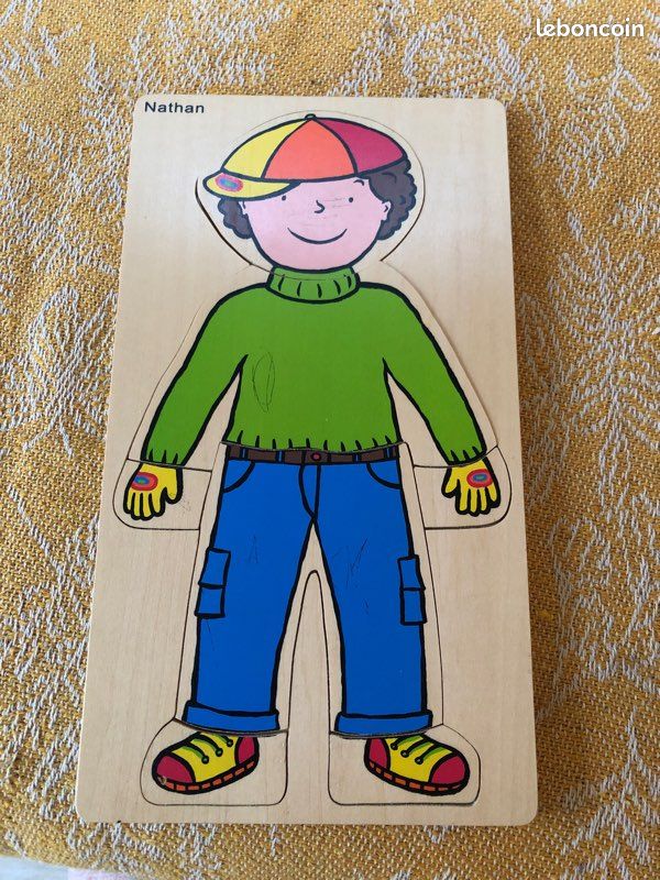 Lot de 2 puzzles en bois Simplex – Clowns à boutons (image 3)