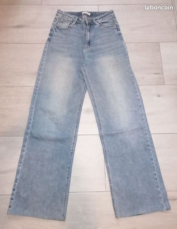 Jean femme bleu clair Pimkie taille 36 taille haute et jambes