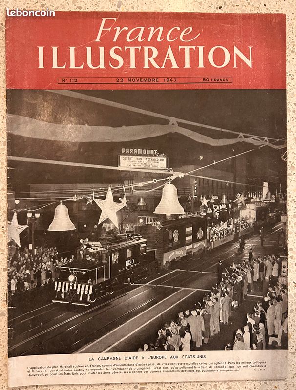 📰 France Illustration n°112 – 22 novembre 1947 – Magazine ancien (image 1)