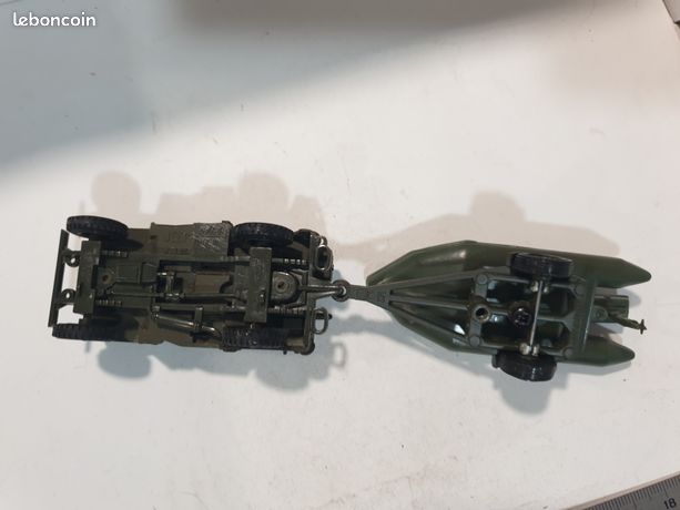 Jeep Militaire Solido 1/50 Avec Canon 106 Et Remorque – Collection Guerre
