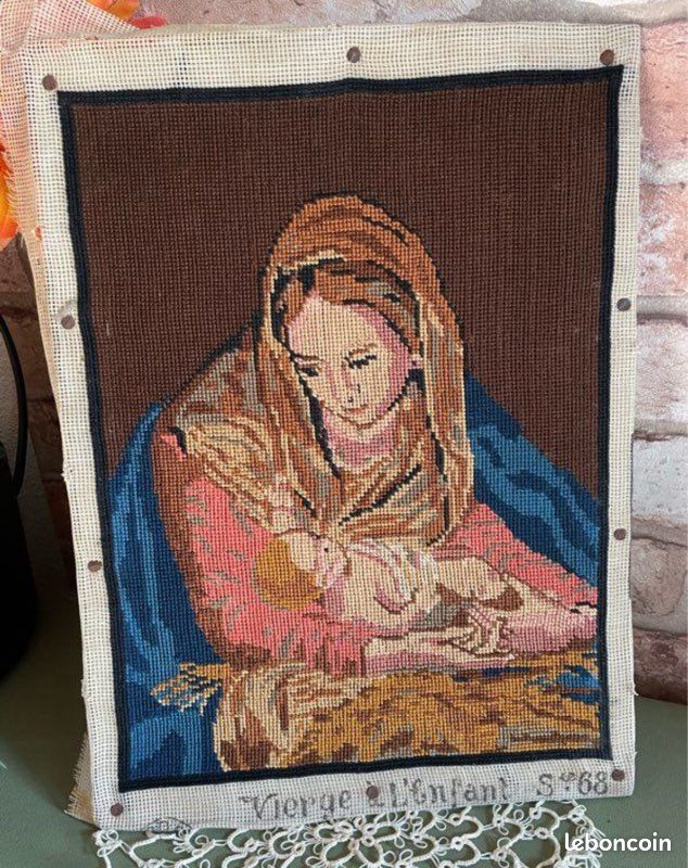 Canevas déjà brodé « Vierge à l’enfant » (image 6)