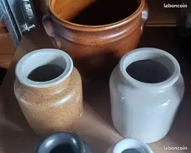 Lot pots en grès (image 1)