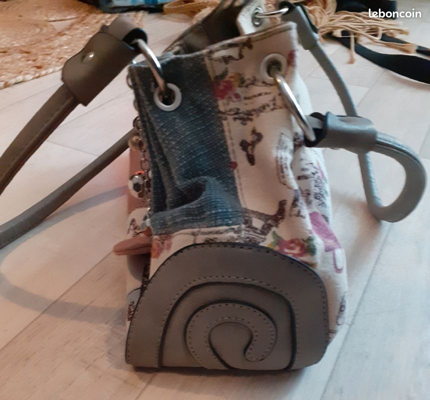 Sac à main- décor Patchwork Paris TB état (image 10)