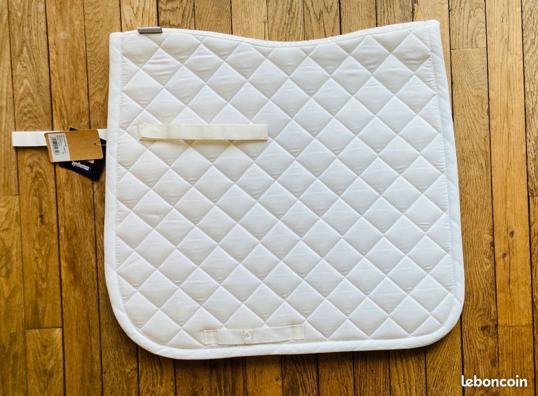 Tapis De Selle Dressage Blanc Equine Couture – Coton, Neuf Avec étiquettes