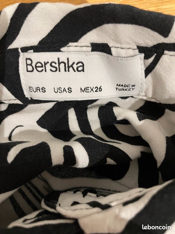 Chemisier noir et blanc Bershka S (image 3)