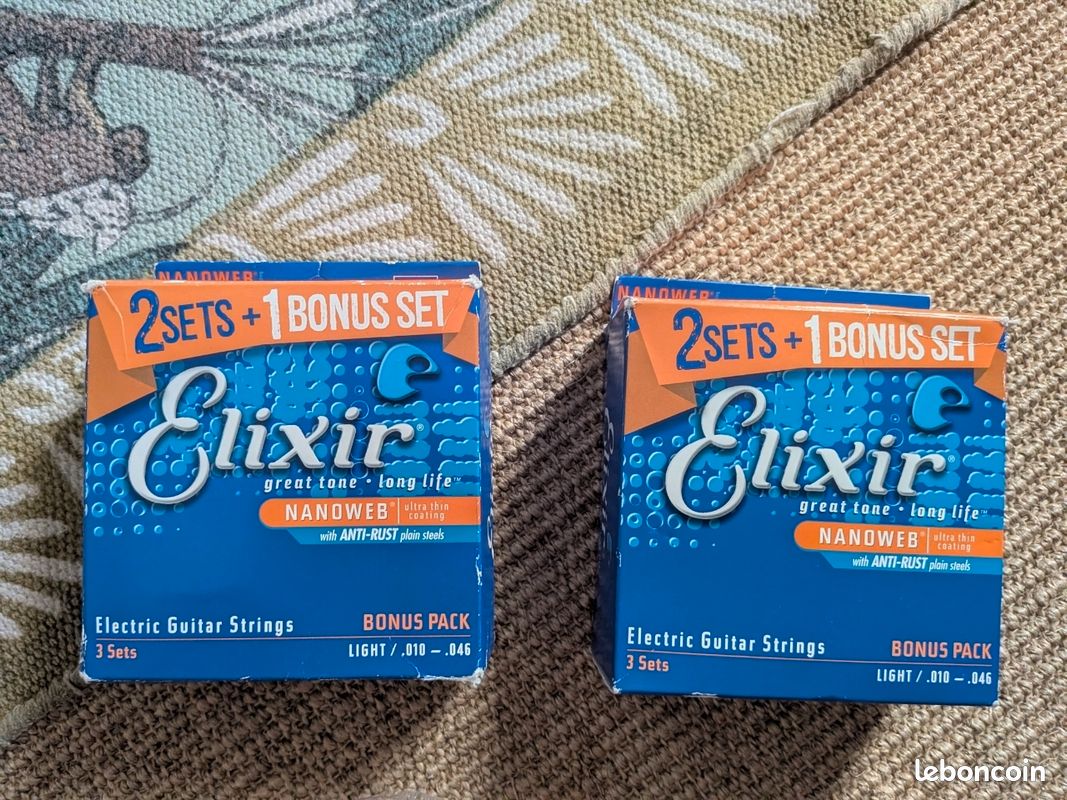 Vends jeux de cordes guitare 10/46 elixir (image 1)