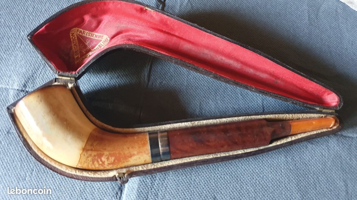 Pipe de salon / de lecture ancienne, fin du XIXe siècle ou du début du XXe siècle (Belle Époque) (image 1)