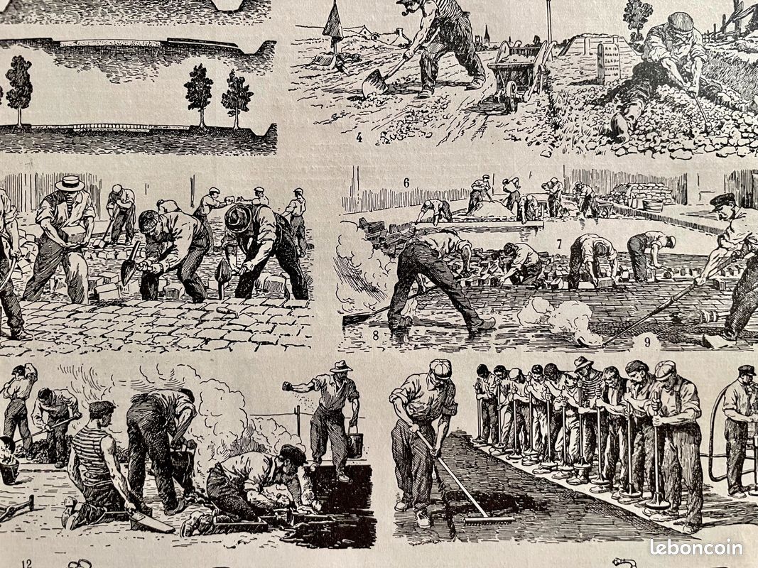 Lithographie sur les routes et chaussées - 1920 (image 2)