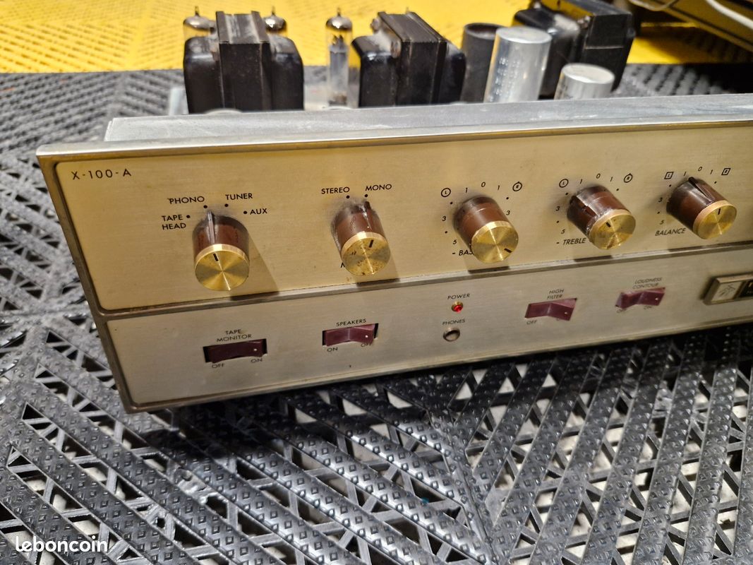 Ampli Stéréo Vintage Fisher X-100-A – À Lampes, En Bon état De Fonctionnement