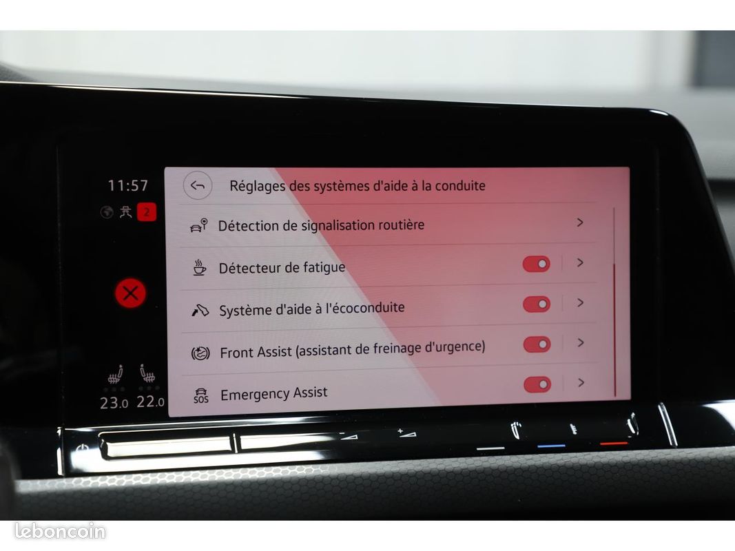 Volkswagen golf viii gti 2.0 tsi 245 dsg 7 camera/carplay/ja18/s.chauffants (image 28)