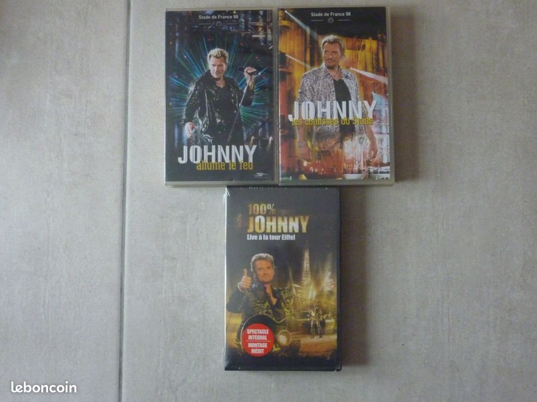 Lot 3 cassettes VHS Johnny Hallyday (image 1)